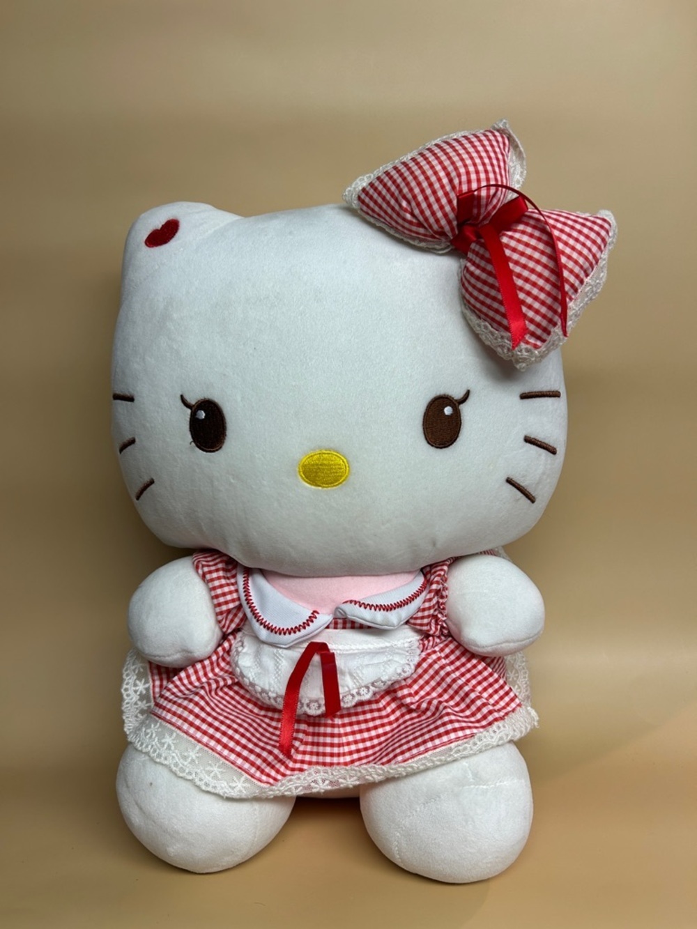 Sanrio Hello Kitty Plush in White with Red Gingham Outfit 2022